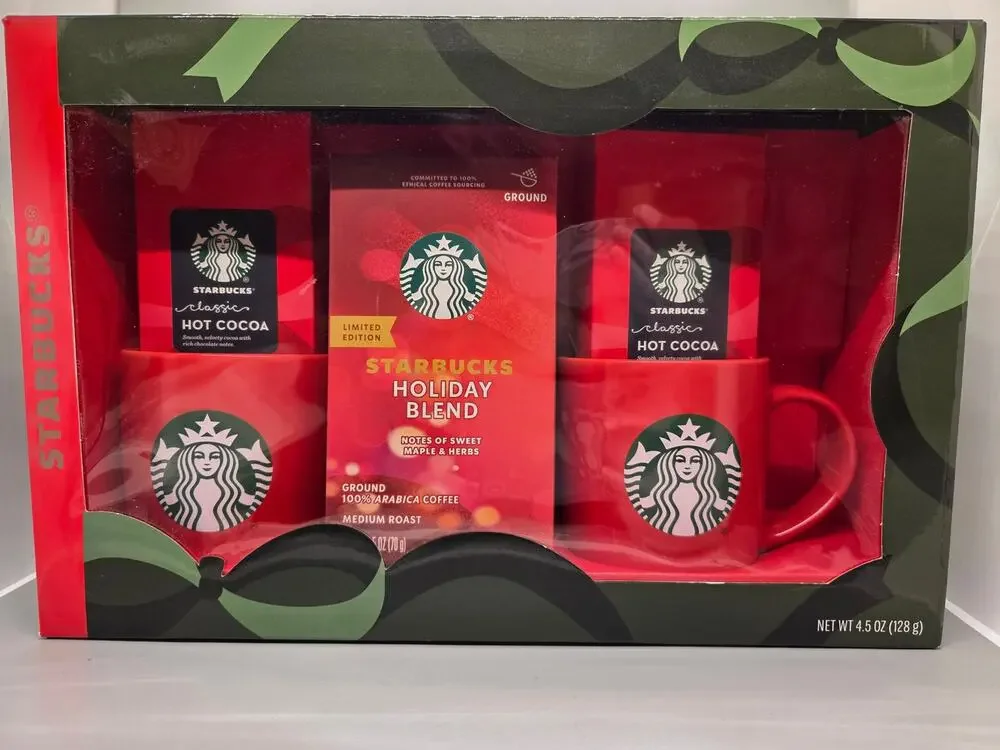 Starbucks Holiday Blend and Classic Hot Cocoa gift set